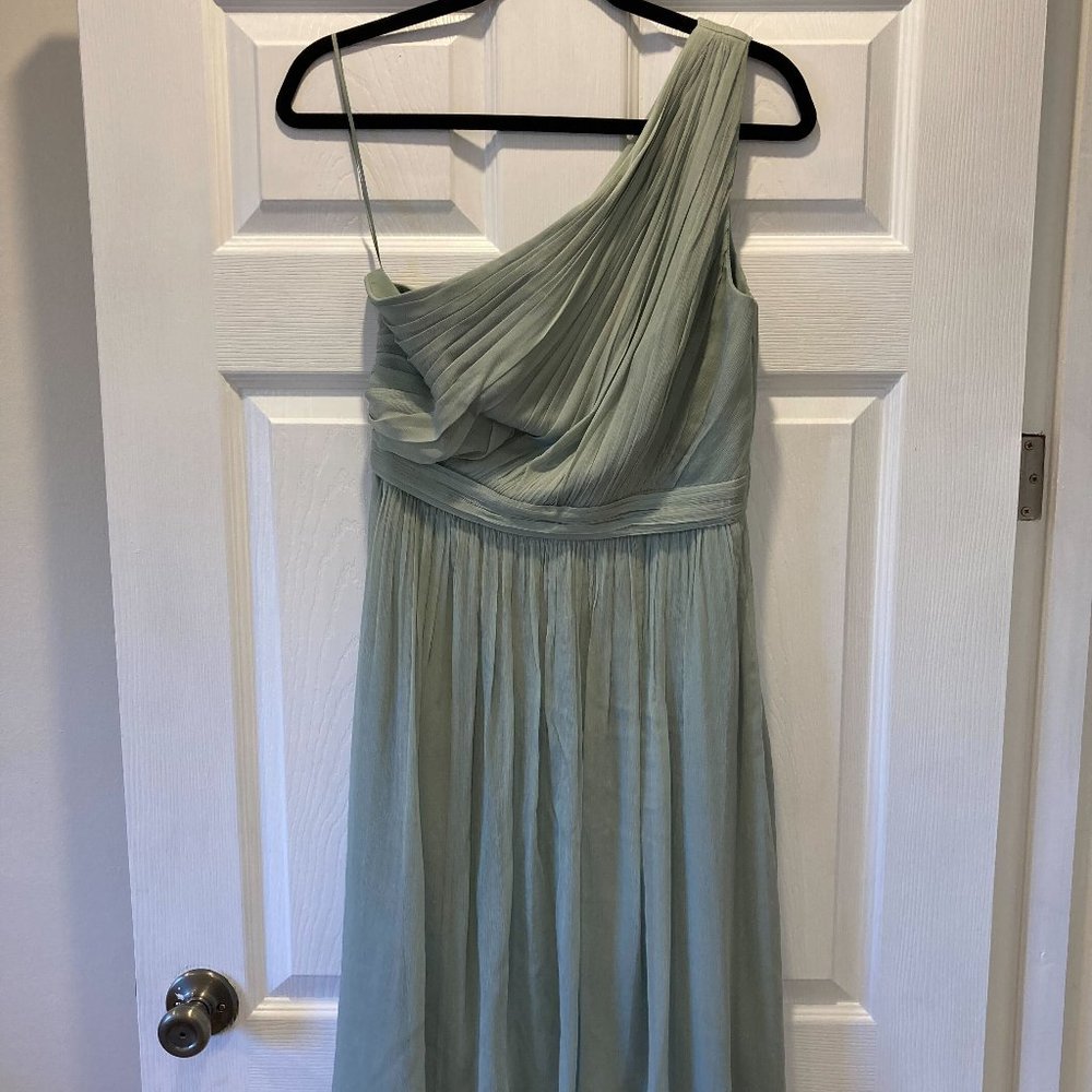 JCrew Silk Chiffon Formal Dress Sage Size 6 Tall
